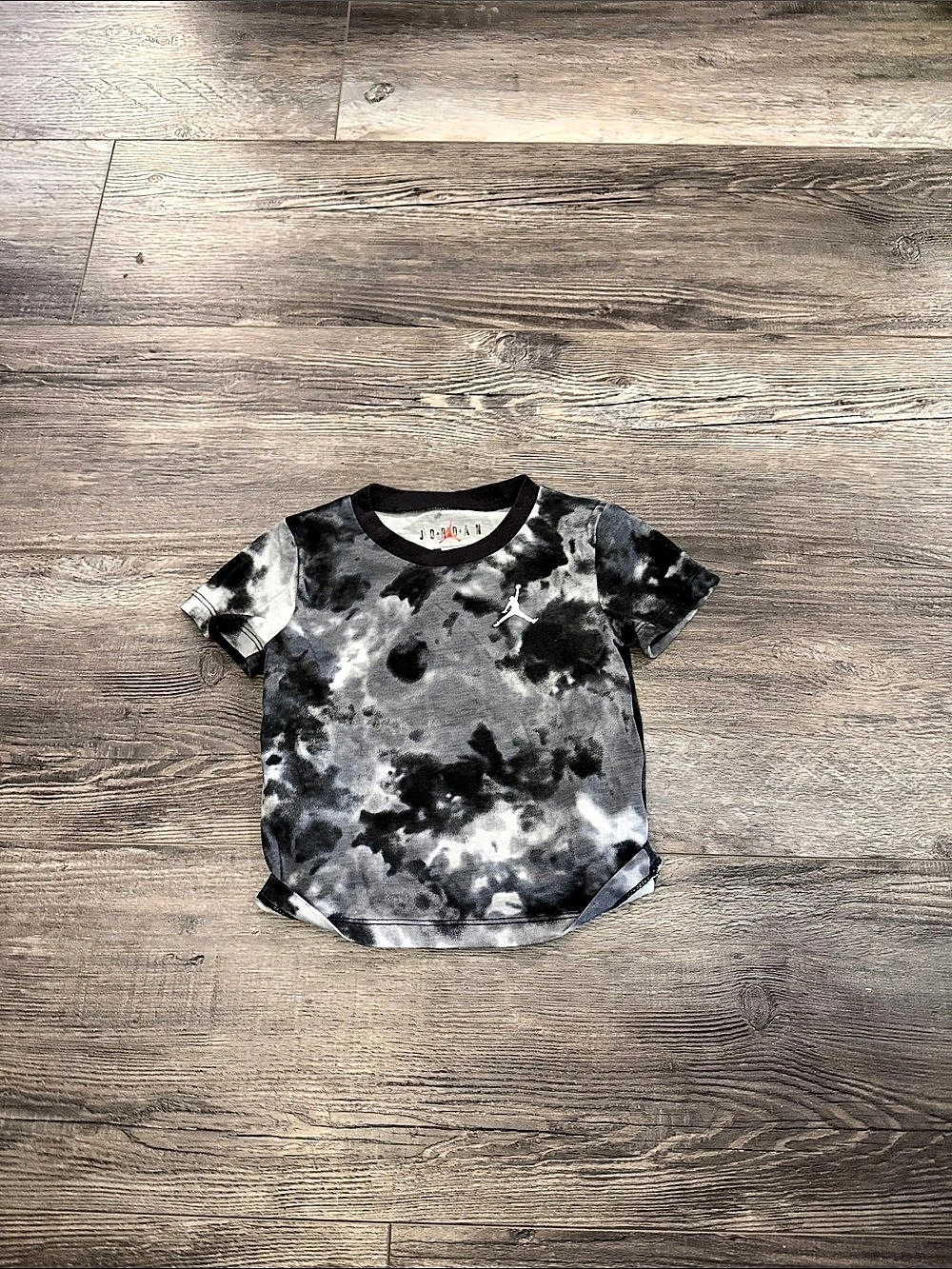 Jordan Toddler Geo Tie-Dye T-Shirt Black & Gray 24M